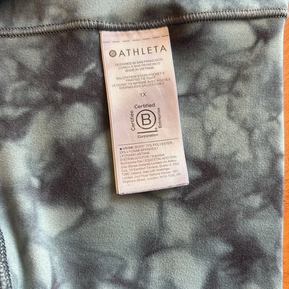 Athleta salutation stash pocket 7/8 tight leggings size 1X - Picture 5 of 8